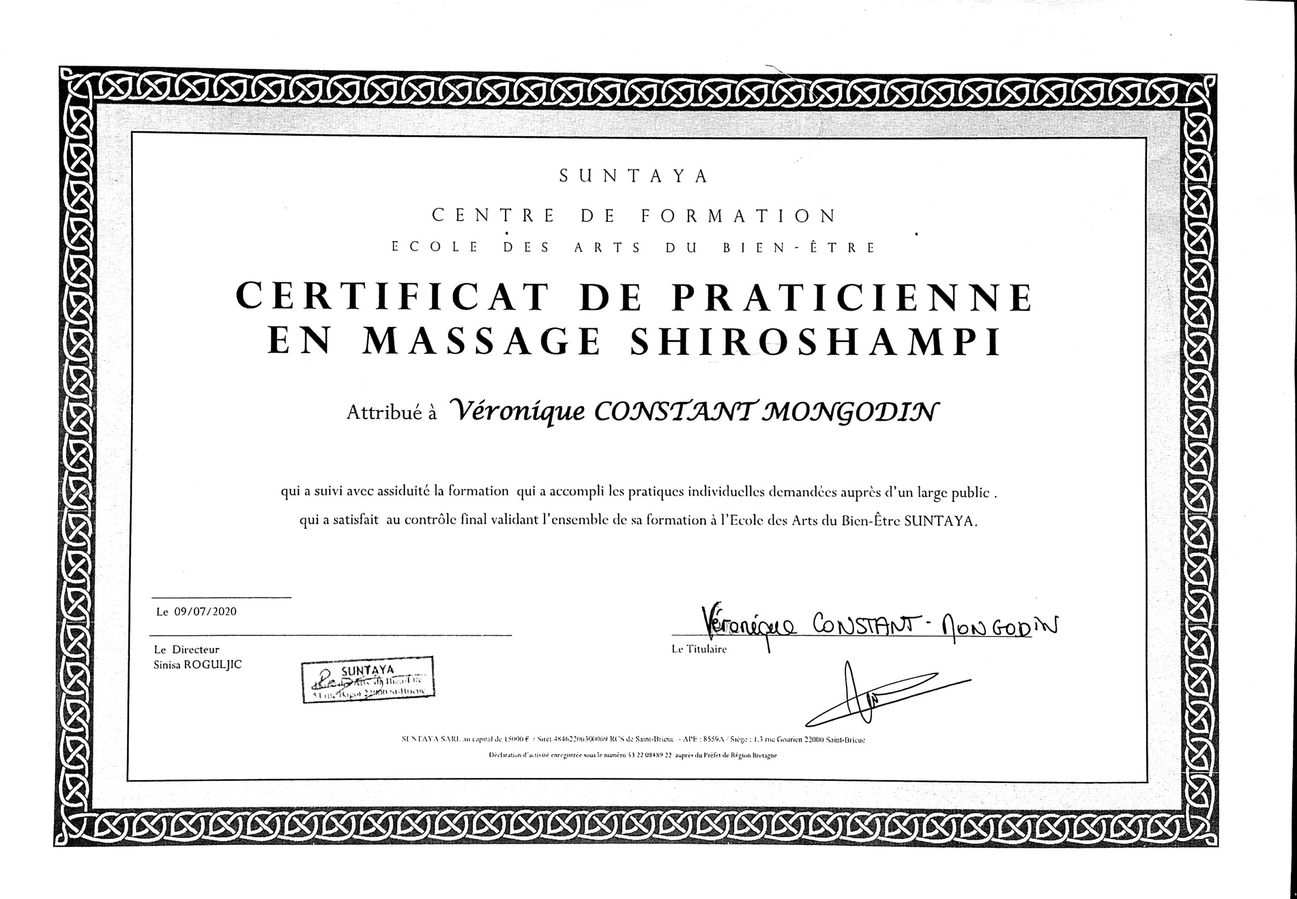 You are currently viewing Certificat de Praticienne en Massage Shiroshampi