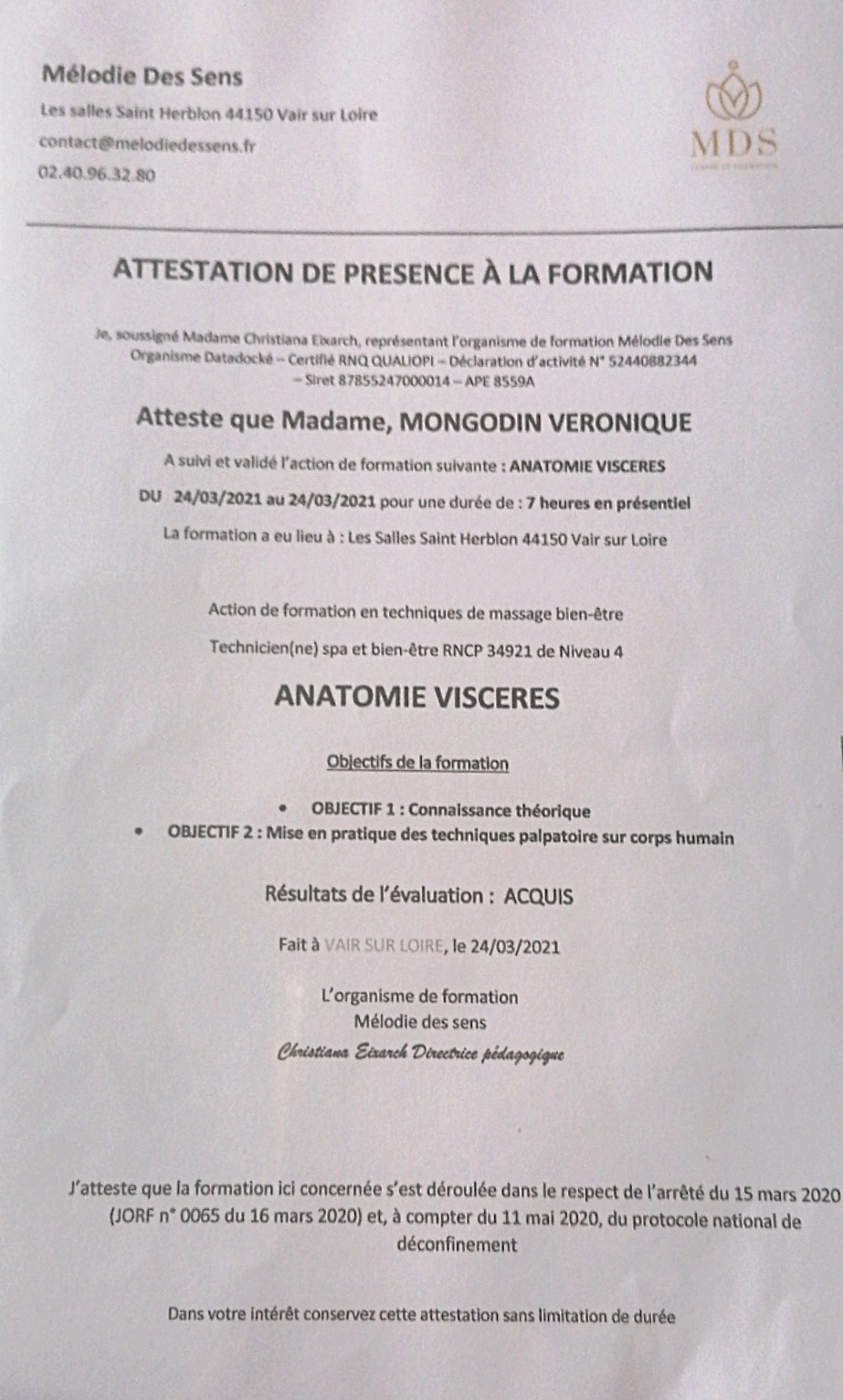 You are currently viewing Attestation de Formation Anatomie Viscères