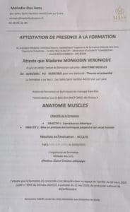 Lire la suite à propos de l’article Attestation de Formation Anatomie Muscles